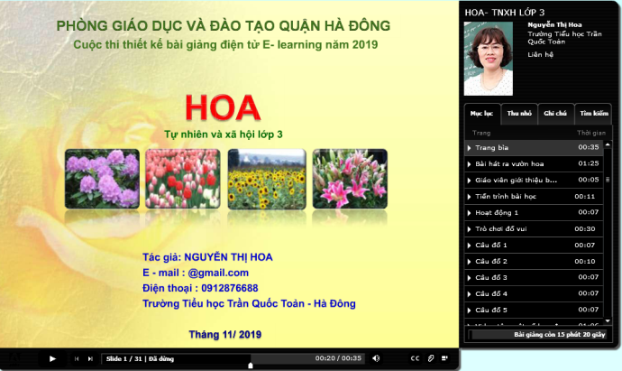 HOA - TNXH lớp 3
