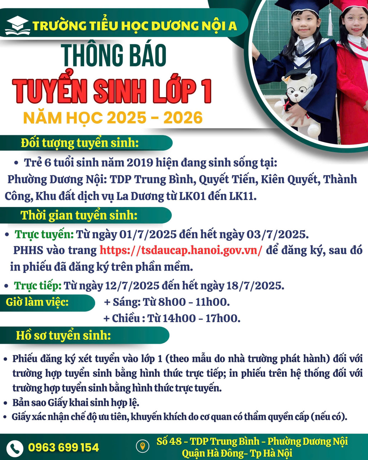TUYỂN SINH LỚP 1